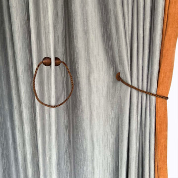 Magnetic Curtain Tiebacks, Decorative Curtain Holdbacks for Window Décor (Coffee) - 2 Pack