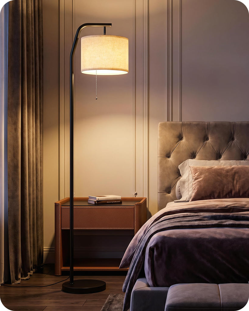 Tall Floor Lamps, 3 Color Temperatures Bulb & Pull Chain Memory