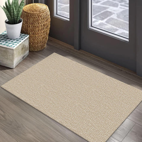Small Area Rug 2x3 Ft Washable Rugs for Entryway Non Slip Braided Throw Rugs with Rubber Backing Doo