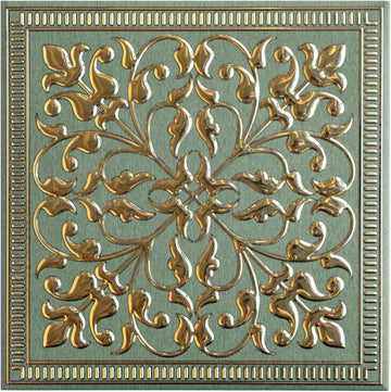 Peel and Stick Metal Backsplash , Rustic Farmhouse, 10-Pack | 8 x 8 in tile size; Covers up to 4.44 sq ft; Aluminum;