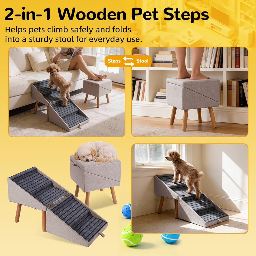 Dog ramp for Couch 2-in-1 Pet Steps & Ottoman