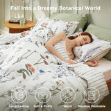 Comforter Set Queen - Cute Floral Bedding Comforter Set, 3 Pieces
