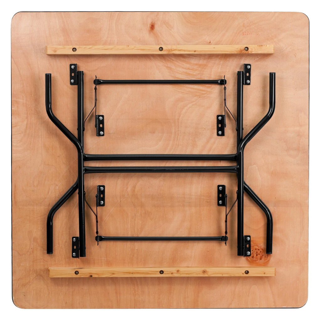4 ft Wood Folding Square Banquet Table