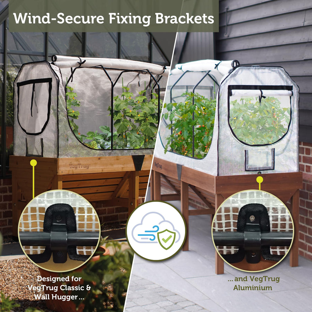 Medium Greenhouse Frame & Multi Cover Set, White