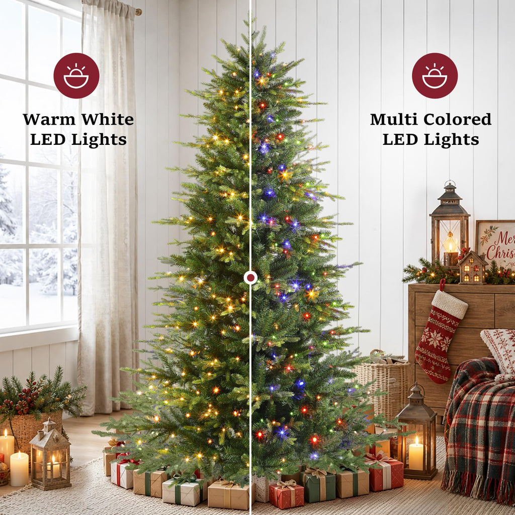 7ft Prelit Artificial Aspen Christmas Tree with Remote Control