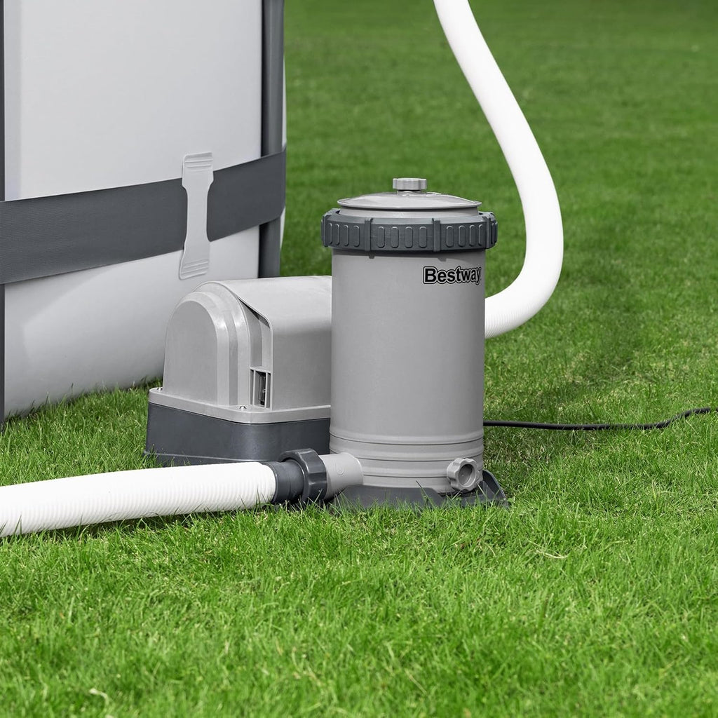 58392E Flowclear 2500 GPH Water Filter Pump for Above-Ground Swimming Pools with Customizable Timer and Set of