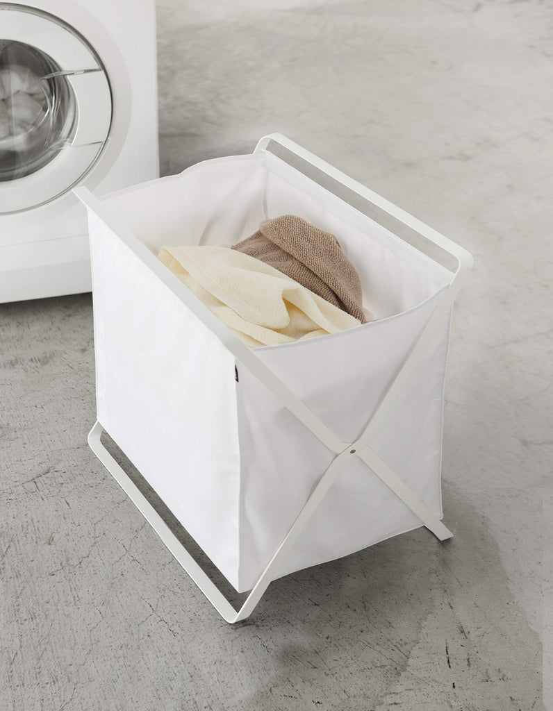 Tower Space Saving Storage Hamper - Floor, 16" - Steel - 8.5 Gallon, 32 Liters