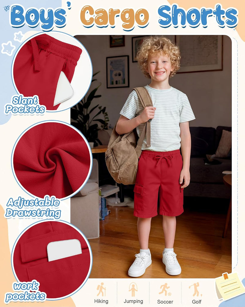 Boys Cargo Shorts Kids Athletic Shorts