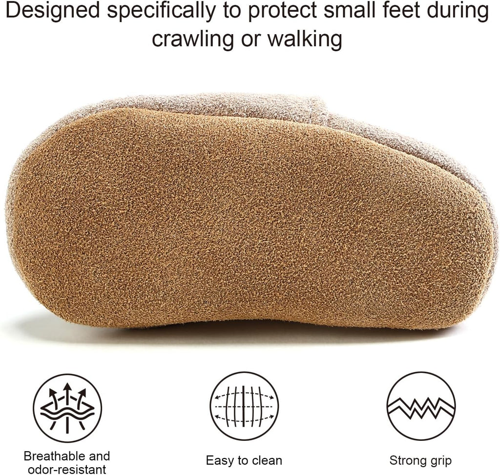 Baby Shoes Genuine Leather Soft Sole Non-Slip 0-3 Yrs Toddler Moccasins