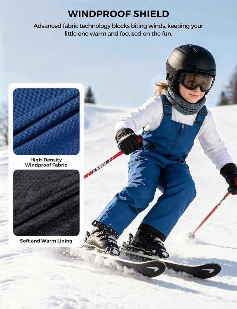 Boys Ski Pants Winter Insulated Snowboarding Overalls