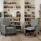 Home Theater Seating Single Fabric Recliner for Living Room Chair Adjustable Sofa with Thicker Seat Cushion Tufted