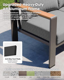 Aluminum Outdoor Patio Furniture Set 8 Seats, Outdoor Sectional Corner Sofa