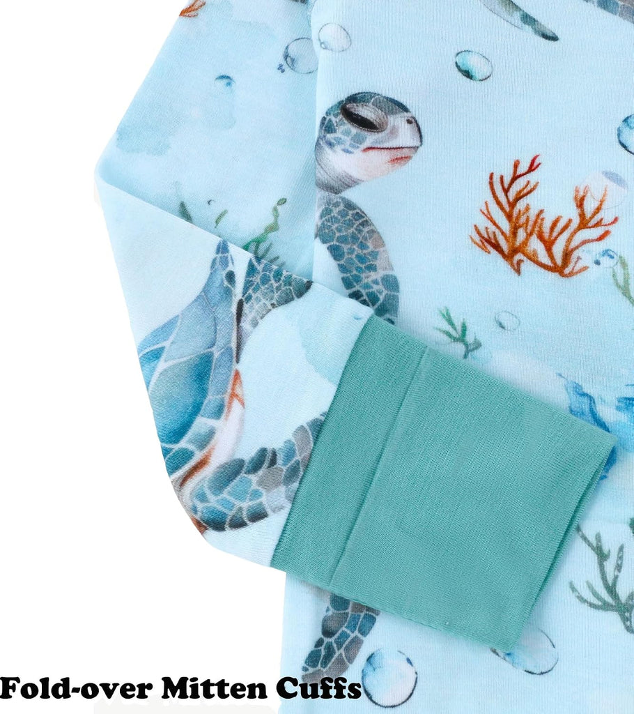 Viscose of Bamboo Convertible Footie Pajamas for Boys Girls