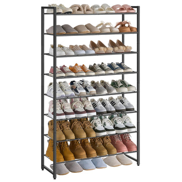 Shoe Rack for Closet, Metal Shoe Organizer, 8 Tier Garage Shoe Rack Max Holds 40 Pairs, Shoe Storage shelf, Entryway