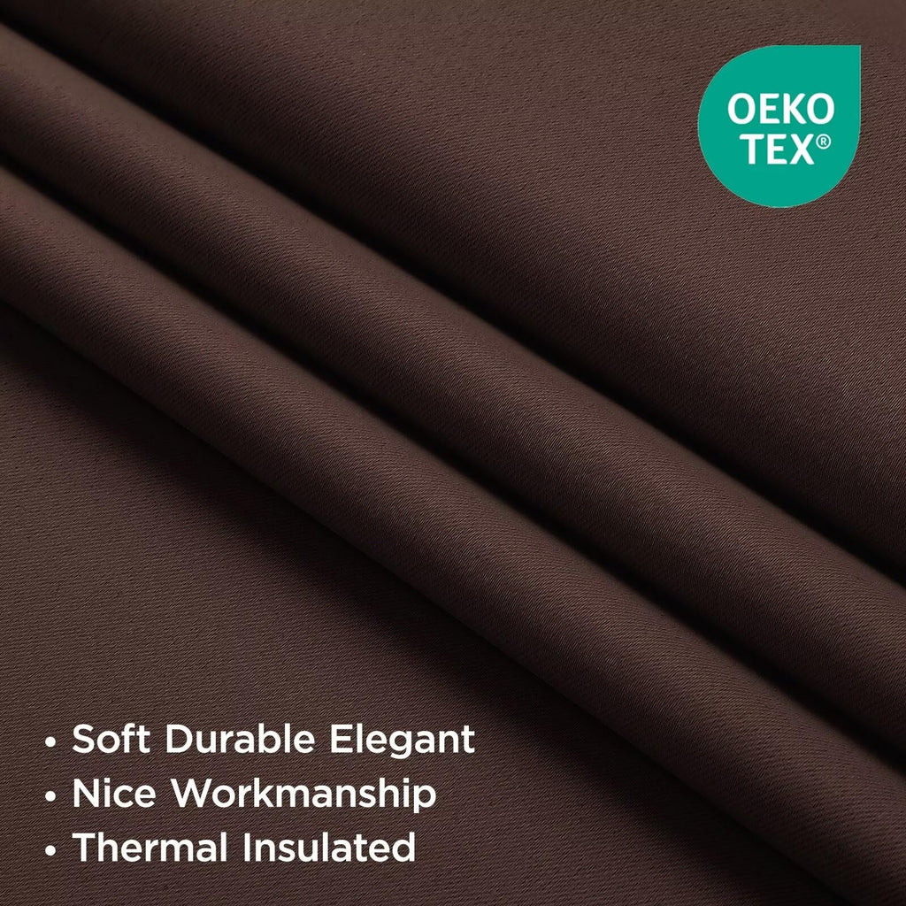 Blackout Curtains 108 Inches Long, Thermal Insulated Black Out Curtains 2 Panels Set, Room Darkening Drapes Window