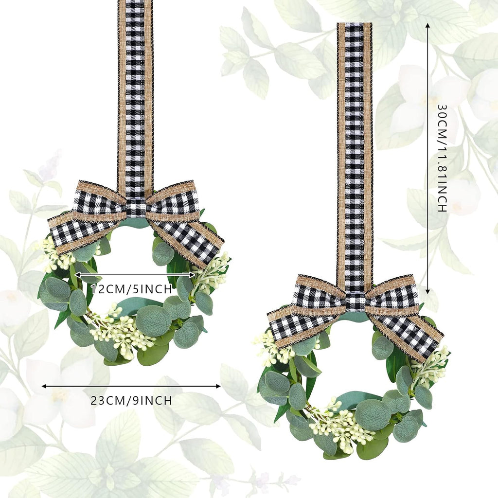 Inch Mini Artificial Eucalyptus Wreaths - Set of 2