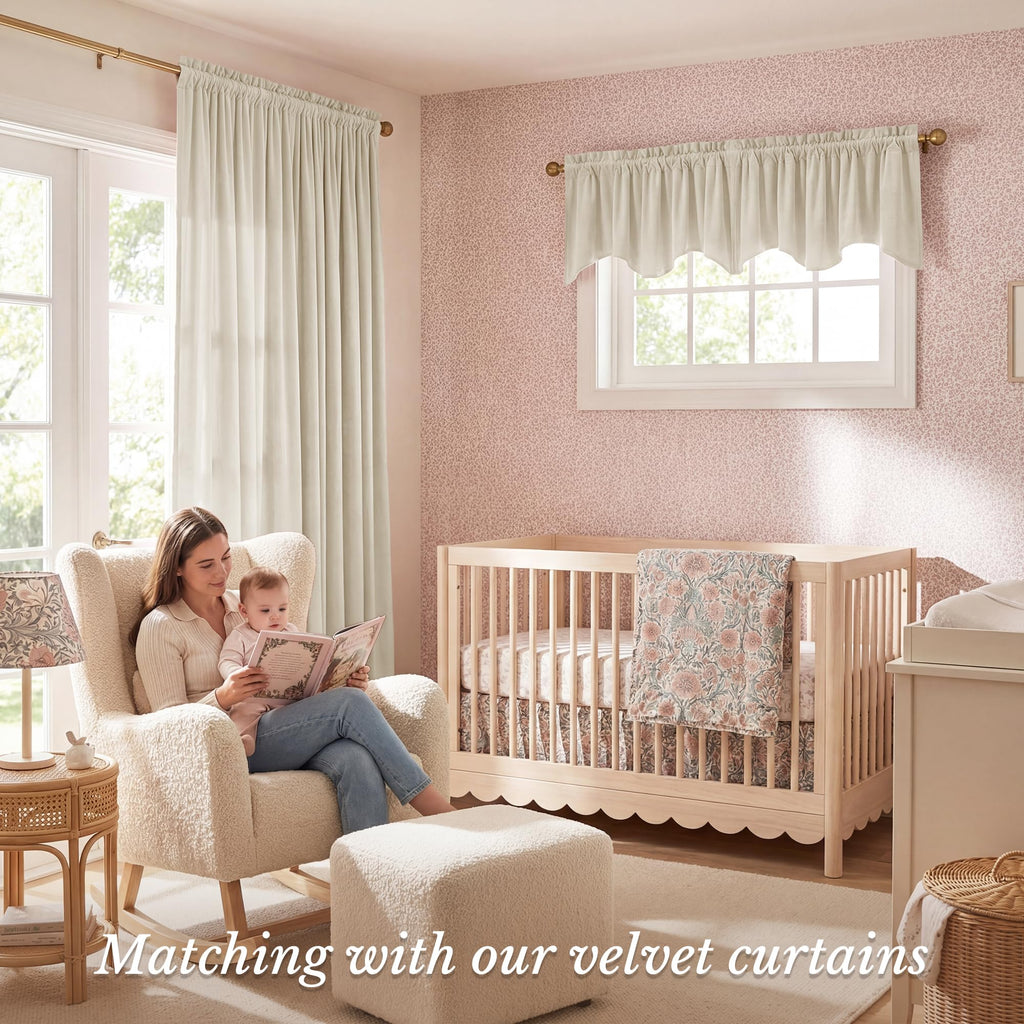 Beige Window Valance Curtains 52x18 Inch, 1 Panel