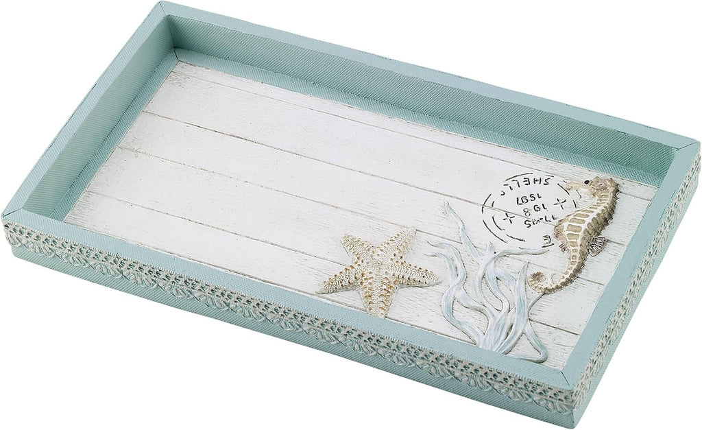 Decorative Tray, Countertop Organizer, Farmhouse Chic Home Decor (Farmhouse Shell Collection)