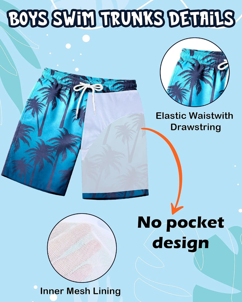 Boys Swim Set with Swim Trunks Bathing Suit Long Sleeve Swim Shirt Quick Dry Rash Guard Swimsuit Kids Swimwear Size