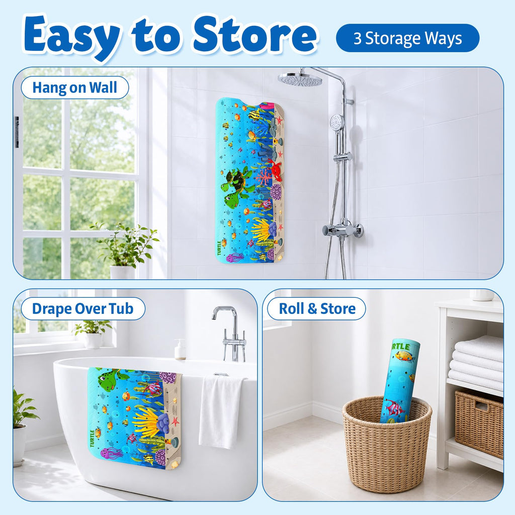 Bath Mat for Tub Non Slip Bathtub Mat Non Slip 40x16 Baby Bath Mat
