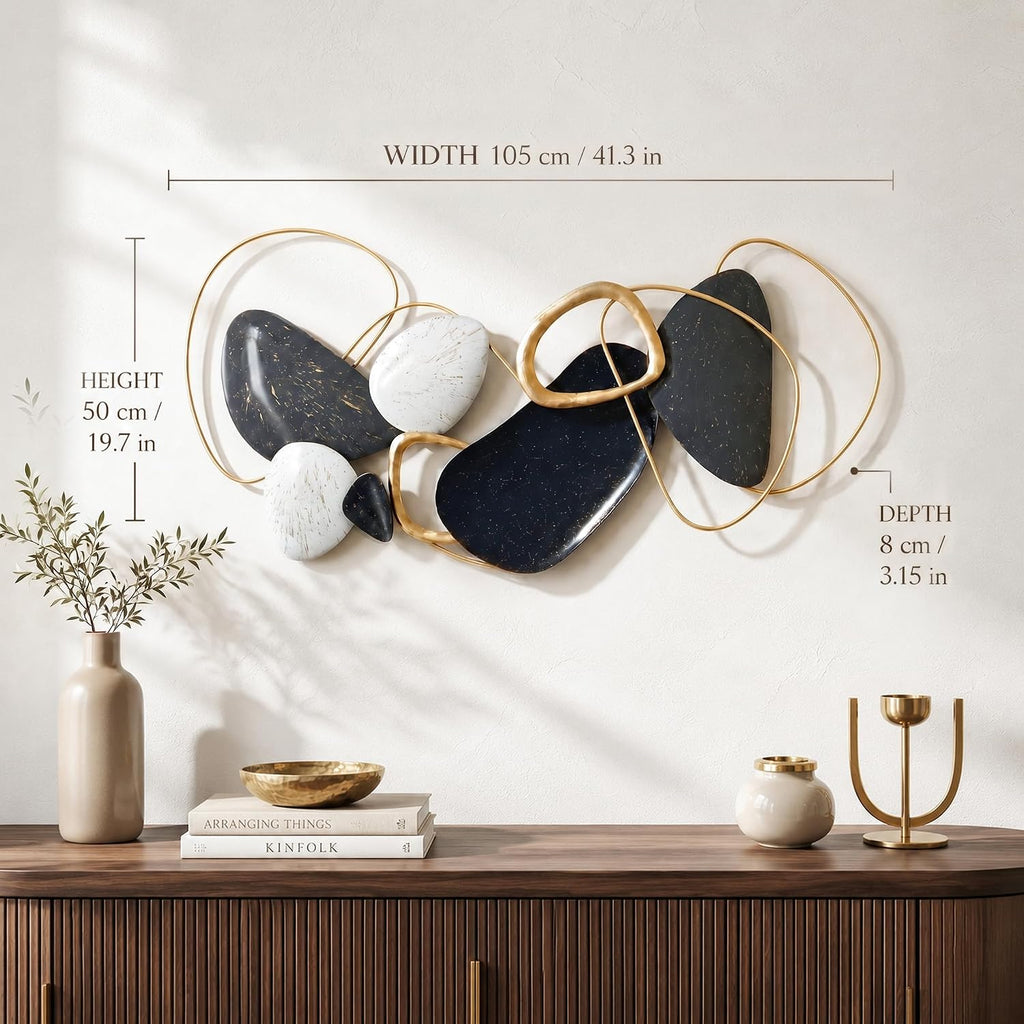 40" Large Wall Decor,3D Abstract Metal Wall Art