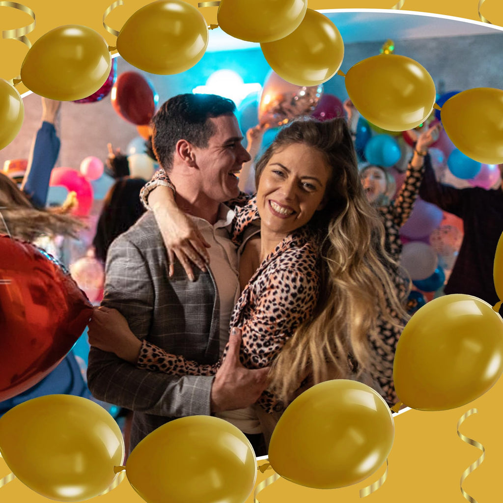 Gold Linking Balloons 12 Inch for Balloon Arch Party Decorations
