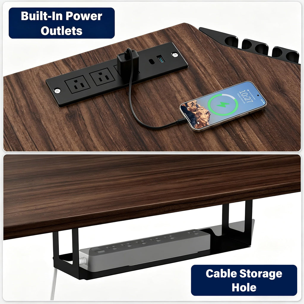 63 x 55 inch L-Shaped Standing Desk, Corner Computer Desk, Electric Standing Desk Adjustable Height, Sit to Stand
