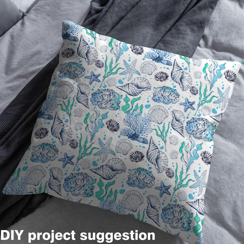 Starfish Blue Ocean Fabric By The Yard 1 Yard