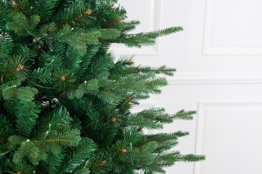 9 Foot European Balsam Fir Artificial Christmas Tree Pre-lit with Dual LED Lights (9ft Pre-lit)