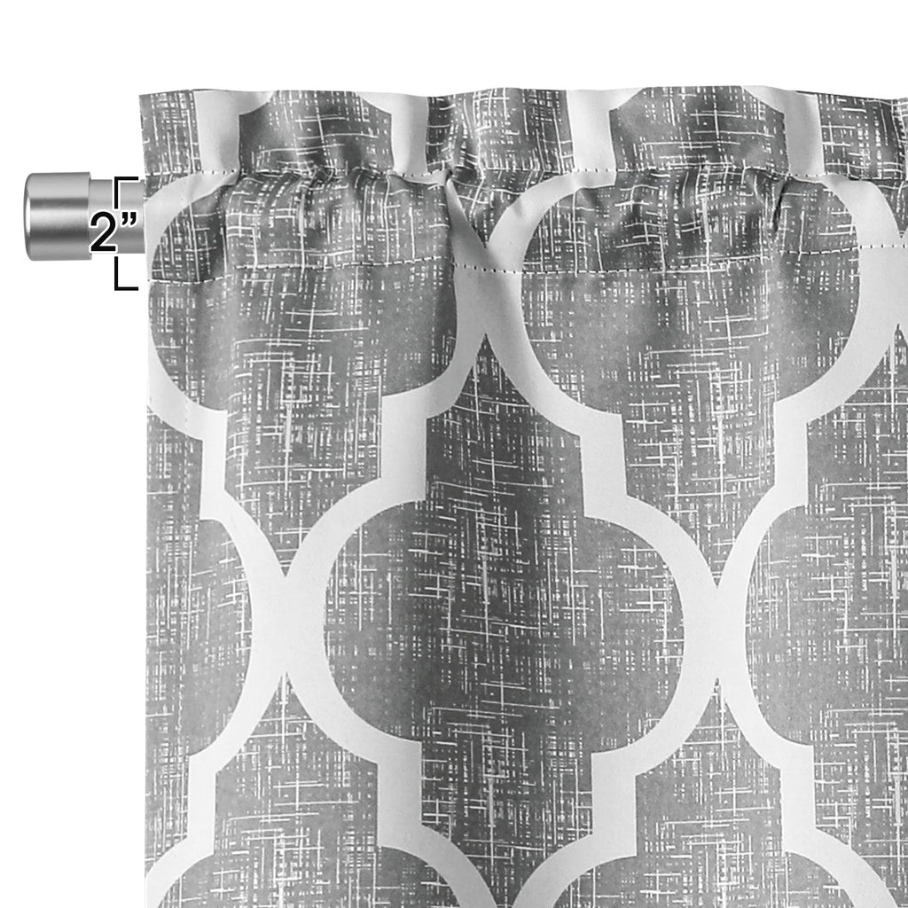 Moroccan Valance Curtains Cafe Grey 52x18 1 Panel