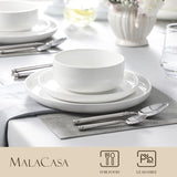 Plates and Bowls Sets, 12 Pieces Porcelain Dinnerware Sets Dishware Sets Chip Resistant Ceramic Dish Set Dining Dinner