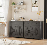 Sideboard Buffet Cabinet, Coffee Bar Storage Cabinet with Drawers and Doors