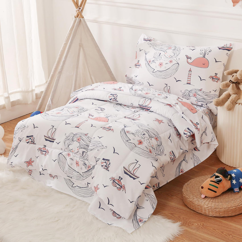 Mermaid Ocean Theme Toddler Bedding Set