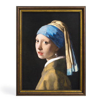 Framed The Girl with a Pearl Earring Canvas Print Wall Art