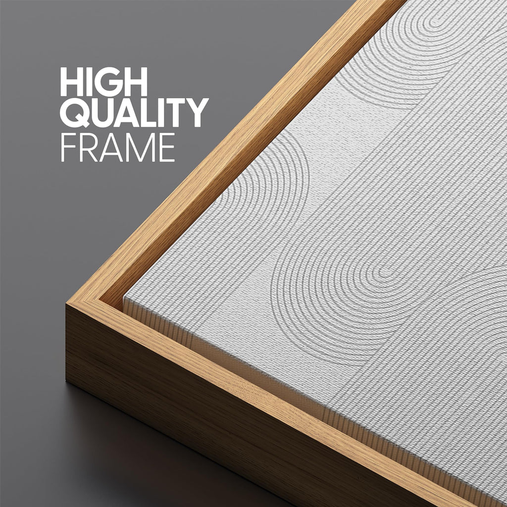Extra Large Framed Canvas Print Wall Art Abstract Monochrome Minimalist Geometric Patterns Antique Retro Ready to