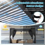 Outdoor Louvered Pergola 10' x 13', Aluminum Pergola with Ad - Image 3