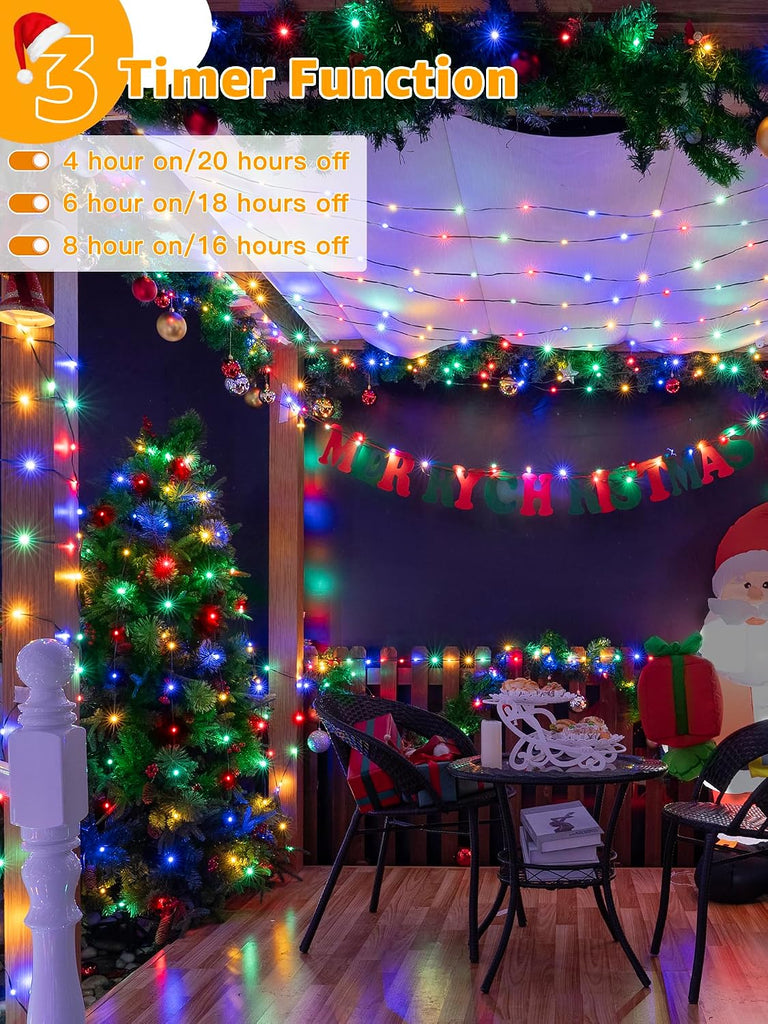 Christmas Lights 1200 LED 394 FT, Waterproof Outdoor String Lights with 8 Modes, Fairy Lights for Holiday Decor