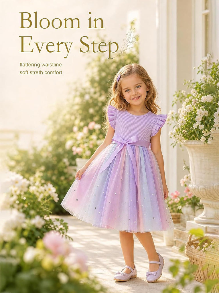 Toddler Girl Tulle Dress Summer Ruffle Sleeveless Baby Girl Fashion Casual Dresses 2
