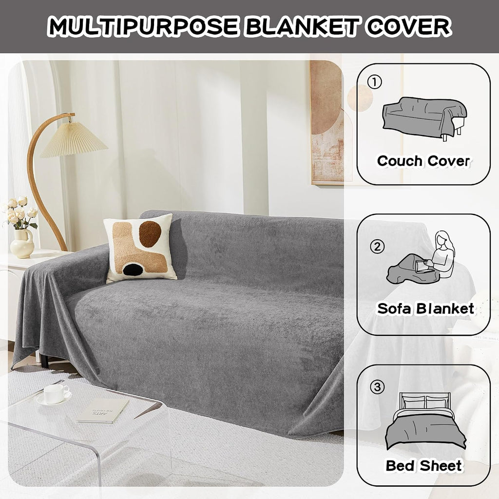 Couch Cover for 3 Cushion Couch Cat Scratch Proof Sofa Covers Washable Couch Protector Sectional Couch Covers