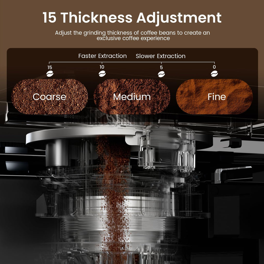 Automatic Espresso Machine with Grinder & Milk Frother