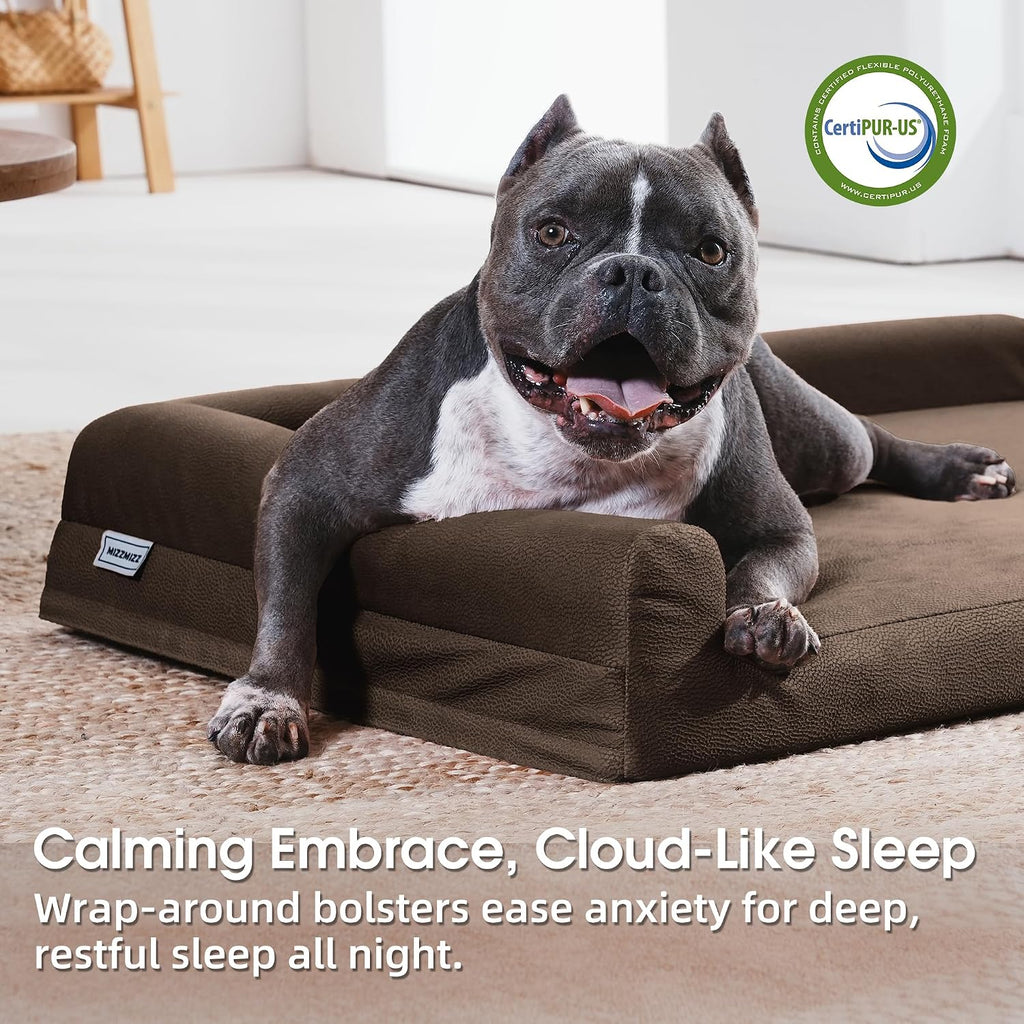 Cooling Gel Memory Foam Orthopedic Dog Bed for Medium Dogs with Arthritis