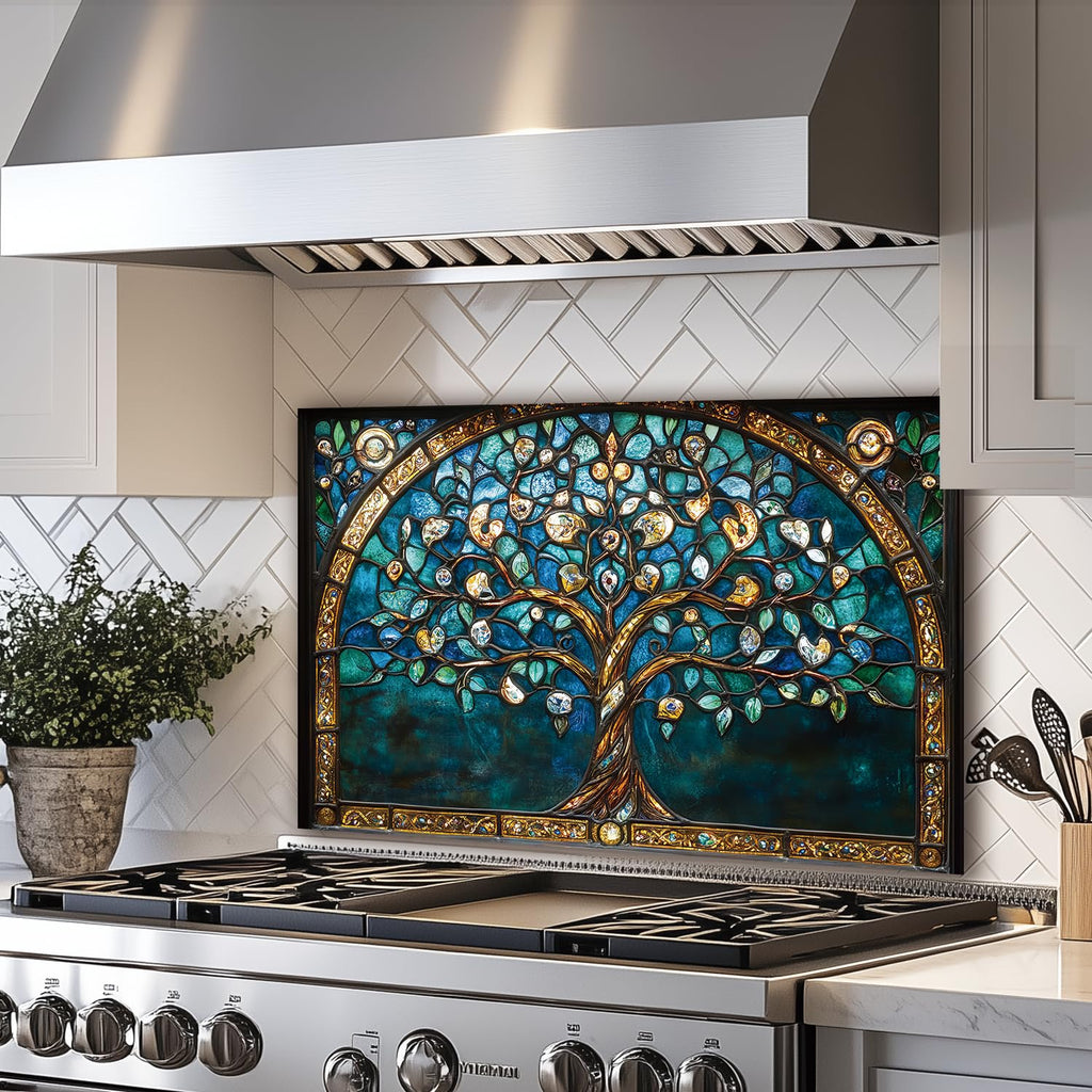 Bohemia Pattern Tempered Glass Backsplash 30 x30