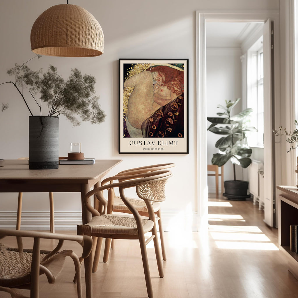 Master Vintage Gustav Klimt Poster - Retro Danae Painting Print - Greek Mythology Art - Gift for Her, Women - Art