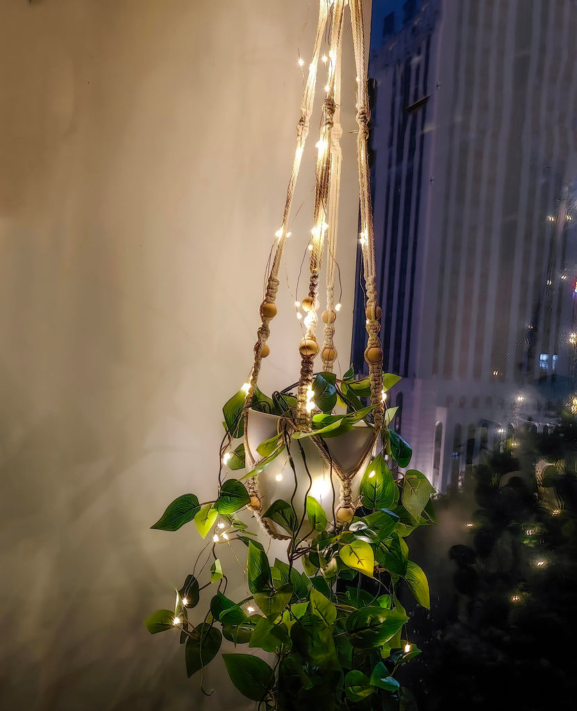 Fake Hanging Plants Artificial Plants Decor Macrame Plant Hanger with Fake Vines Faux Hanging Planter Greenery for