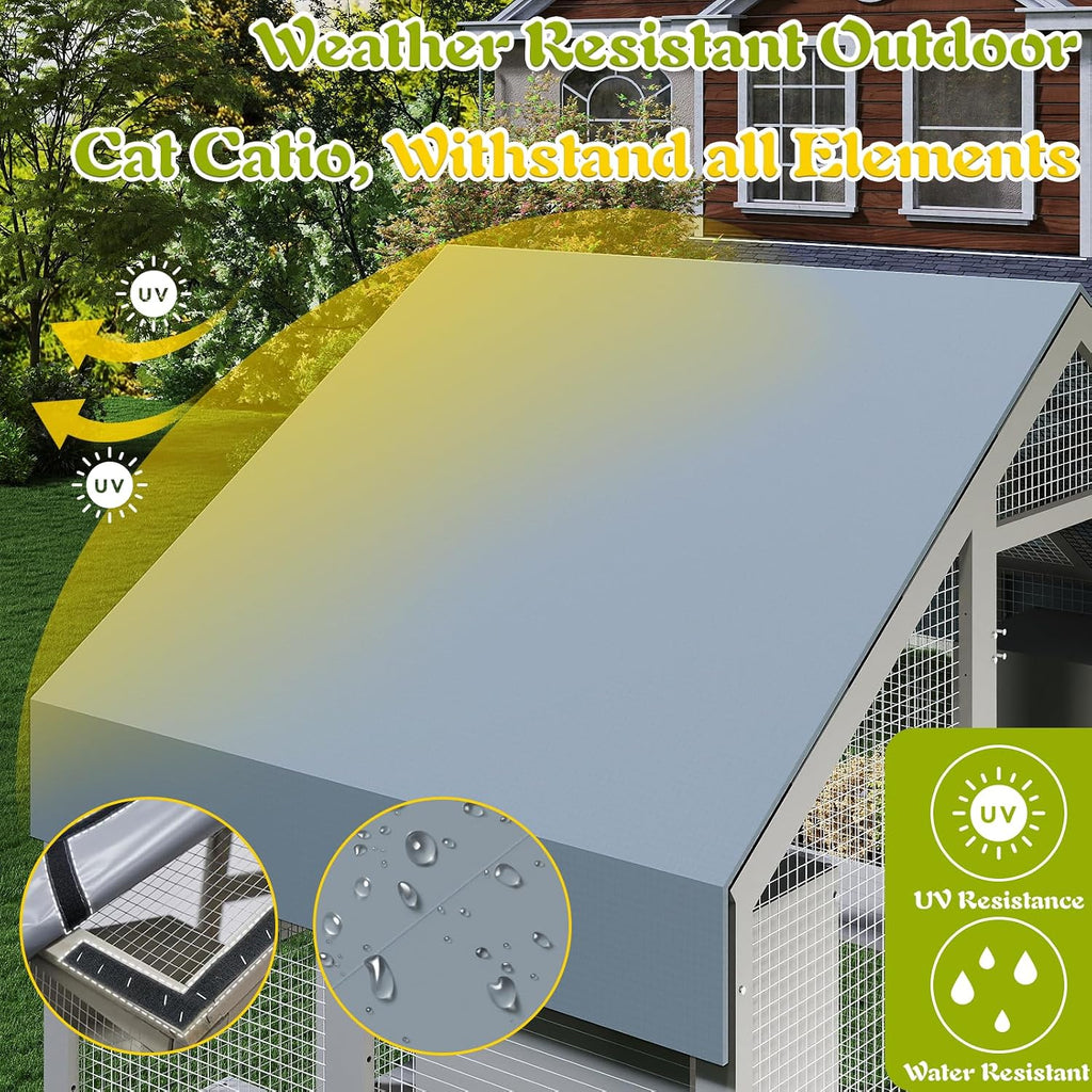 71"H Catio Outdoor Cat Enclosure Large Walk in Cat Patio for Cat