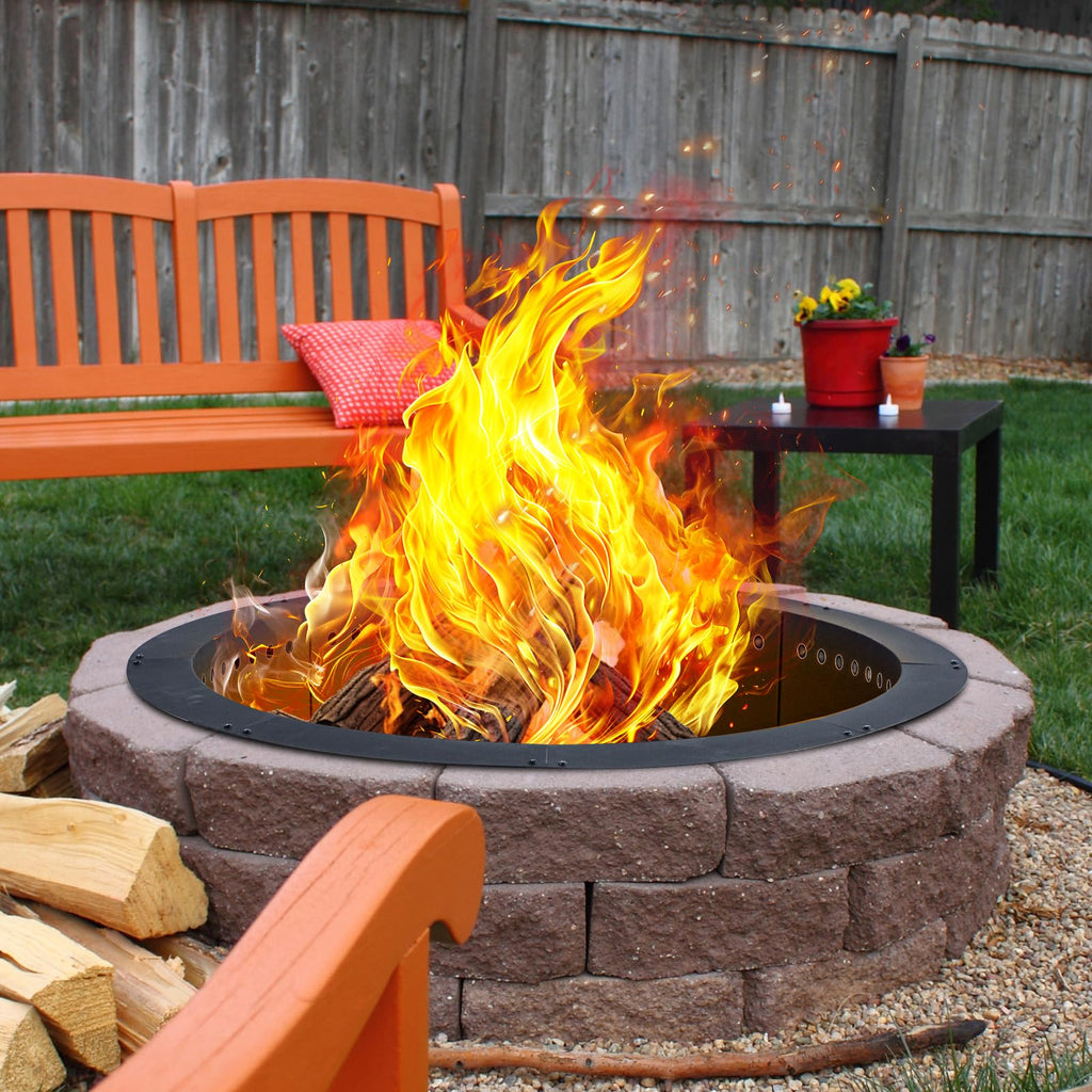 50 inch Round Fire Pit Ring, Large Heavy Duty Fire Ring