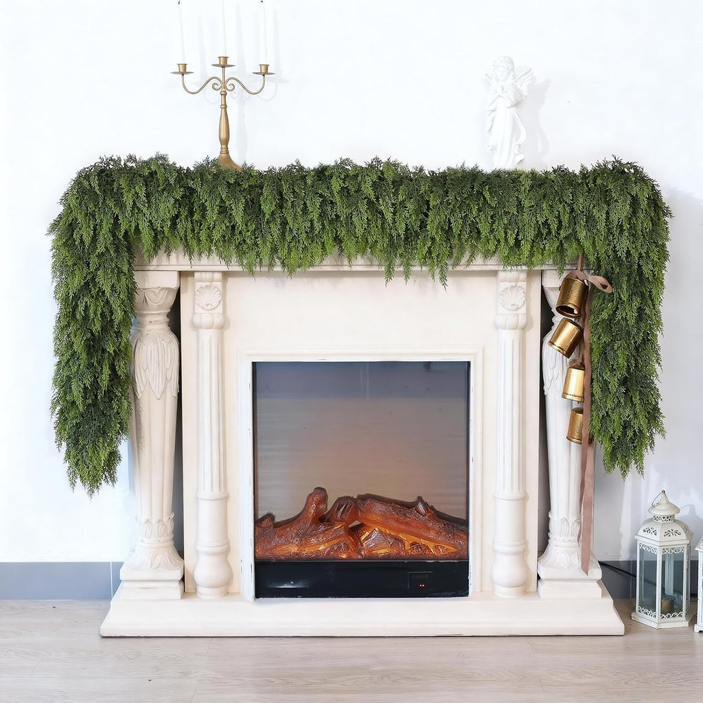 6FT 1Pcs Artificial Christmas Cedar Garlands Fireplace Decoration