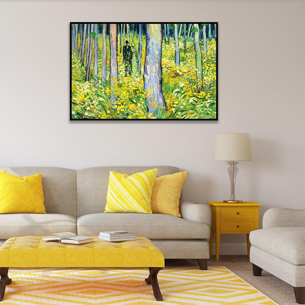 Vincent Van Gogh Canvas Wall Art Undergrowth With Two Figures Poster - Van Gogh Vintage Poster Print Room Aesthetic
