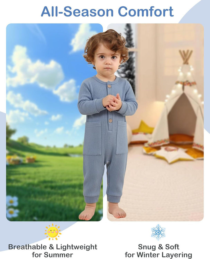 Baby Boy Rompers Long Sleeve Jumpsuit Infant Knit Outfits Clothes