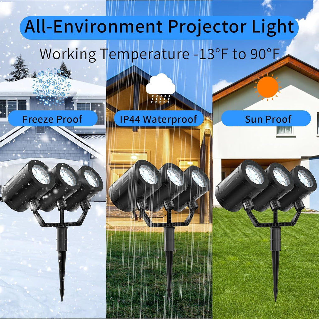 Christmas Projector Lights Outdoor Waterproof Snowflake Projector & Timer
